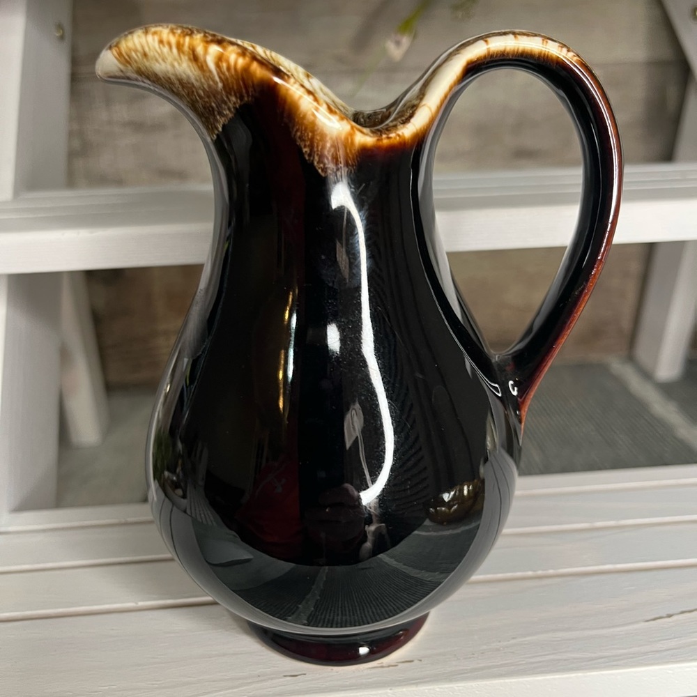 Vintage Pfaltzgraff Brown Drip Syrup Pitcher